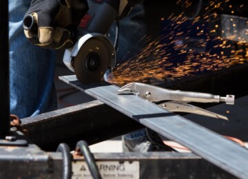 Saw cutting metal